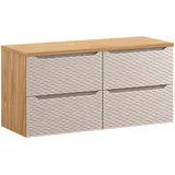 petits-meubles Waschtischunterschrank 120 x 59 cm Beige/Braun