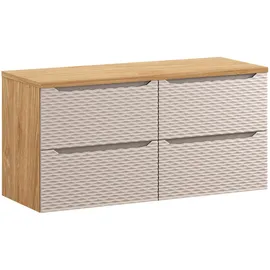 petits-meubles Waschtischunterschrank 120 x 59 cm Beige/Braun