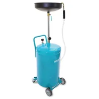 BITUXX Mobiler 80L Ölauffangwagen Ölablassgerät Altölauffang Ölwechsel Druckluft Entleerung 38,5cm Trichter