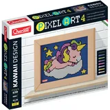 Quercetti - 0795 Pixel Art Kawaii Design Einhorn; Steckspiel