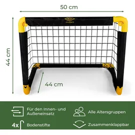 Umbro Fußballtor Schwarz/Gelb 50 x 44,5 x 44,5 cm