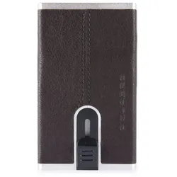 Piquadro Black Square Kreditkartenetui RFID Leder 6 cm dark brown