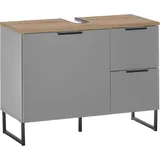BASIC by Balculina Waschbeckenunterschrank Denver 80 x 60 x 35 cm Grau
