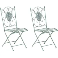 CLP Sibell Gartenstuhl 42 x 49 x 91,5 cm antik-grün 2er Set