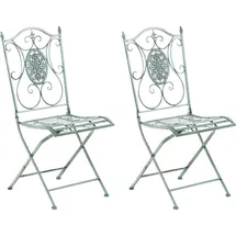 CLP Sibell Gartenstuhl 42 x 49 x 91,5 cm antik-grün 2er Set