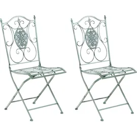 CLP Sibell Gartenstuhl 42 x 49 x 91,5 cm antik-grün 2er Set