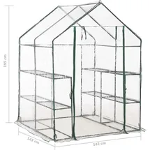 vidaXL Gewächshaus Alu Transparent HKP 4 mm 2,04 m2