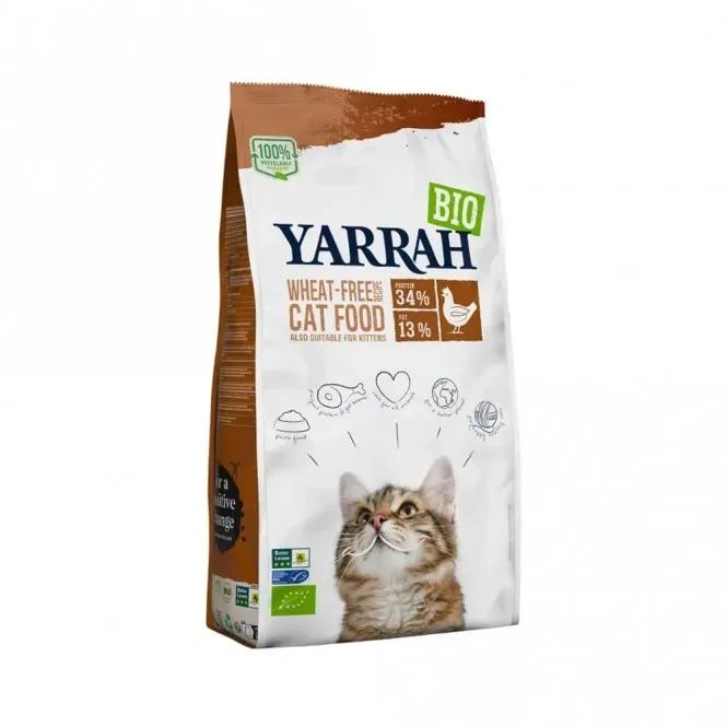 Yarrah Katze Trockenfutter weizenfrei - Huhn & Fisch (MSC) bio 2 4kg