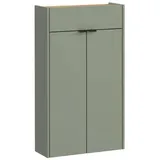 XXXLutz Xxxl Schuhschrank GW-Ameca, Eiche, Pastellgrün, Metall, 4 Fächer, 1 Schubladen, 56x97x22 cm, Beimöbel erhältlich, hängend, stehend, Garderobe, Schuhaufbewahrung, Schuhschränke