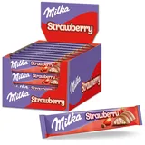 MILKA Schokoriegel Erdbeer, 1314g, je 36,5g, 36 Riegel