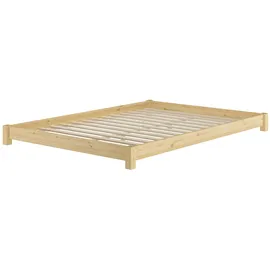 Erst-Holz Flaches Futon-Doppelbett 140 x 200 cm Braun