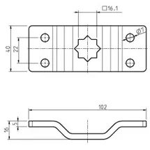 Rademacher 94401604 Antriebsl.f.Large RM,16mm Stern, gekr. 4016-04 Deltadore