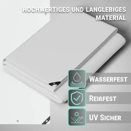 Hago Allzweck-Abdeckplane Weiß 1,5 x 6 m