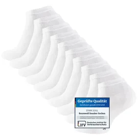 STARK SOUL Sneakersocken 10er Pack Weiß 35-38