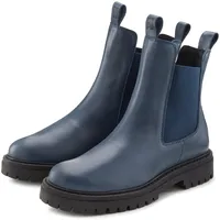 Elbsand Stiefelette, Chelseaboots, Schlupfstiefel, Bikerboots aus Leder Elbsand marine