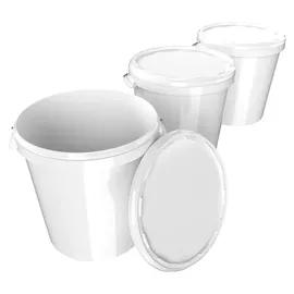 FixedByU Hobbock Eimer 31,5 L 3-tlg. Weiß