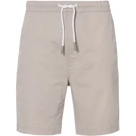 John Devin Shorts JOHN DEVIN "- Bermuda in sommerlichen Farben", Herren, Gr. M, N-Gr, beige, Web, Obermaterial: 97% Baumwolle, 3% Elasthan, unifarben, regular fit kurz, Hosen Shorts, kurze Schlupfhose aus elastischer, gewebter Baumwollqualität
