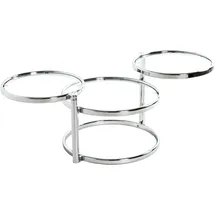 Haku-Möbel HAKU Couchtisch rund Glas chrom 58,0-140,0 x 50,0 x 43,0 cm, 1 St.