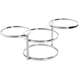 Haku-Möbel HAKU Couchtisch rund Glas chrom 58,0-140,0 x 50,0 x 43,0 cm, 1 St.
