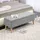 Homcom Sitzbank mit Stauraum scandinavia Polyester Holz Grau