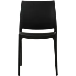 DELUKE® Stuhl VAYA - 81x44x50cm, schwarz, Kunststoff Kunststoff Gestell Stühle Esszimmerstühle Stuhl Esszimmer Esstisch Stühle Küchenstuhl