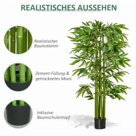 Homcom Kunstpflanze im Topf Büropflanze