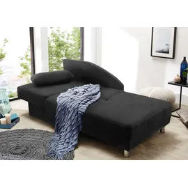 Jockenhöfer GRUPPE "Roy", grau (dunkelgrau), B:149cm H:80cm T:90cm, Struktur (57% Polypropylen, 42% Polyester);Kissen: 57, 7% Polypropylen, 42, 3% Polyester, Sofas, Chaiselongue mit Bettfunktion und Bettkasten, inklusive Federkern