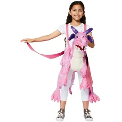 Rosa Drache Reiterkostüm - Kinder-5-7-Jahre