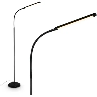 Briloner - LED Stehlampe mit Touch, dimmbar, Speicherfunktion, Leselampe, Wohnzimmerlampe, Schlafzimmer Deko, Deckenfluter, Standleuchte, Stehleuchte, 21 x 170 cm, Schwarz
