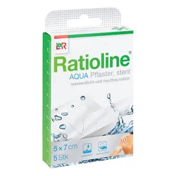 Ratioline aqua Duschpflaster Plus 5x7 cm steril