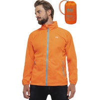 Mac in a Sac Herren Origin II - Waterproof Packable Jacket Regenjacke, Neon Orange, L