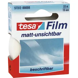 Tesa Tesafilm Invisible - Büro-Klebeband - 19 mm x 33 m