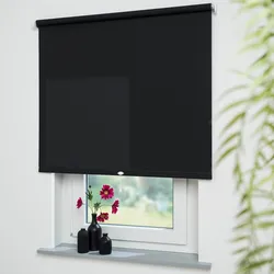 Springrollo LIEDECO "Uni" Gr. 6, schwarz, B:152cm H:180cm, Kunststoff, Metall, Polyester, Rollos, Rollo Hergestellt in Deutschland