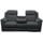 vente-unique Relaxsofa Leder 3-Sitzer - Anthrazit - evasion