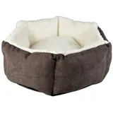 DUVO+ Tierbett Hundekorb hexa Velvet Concrete grau/weiß