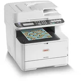 OKI MC363dnw Multifunktionsdrucker (Farbe, Kopieren, Drucken, Scannen, Faxen, A4, 26/30 Farbe/Mono Seiten/Min., 1.200x600 dpi, LAN, WLAN, Duplexdruck, 3.000 Seiten/Monat, max 45.000 Seiten)