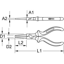 KS Tools BERYLLIUMplus Rundzange 160 mm