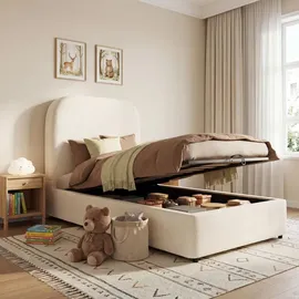 stilvora Polsterbett 90 x 200 cm Beige