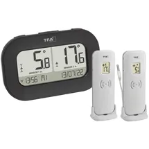 TFA DOUBLE-CHECK Funk-Thermometer digital Schwarz 30.3073.01
