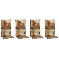 BEO Sitzauflage Hochlehner Glasgow 4er-Set Beige-Natur