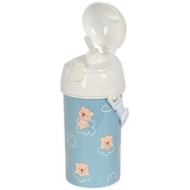 SAFTA Flasche mit Deckel und Strohhalm Safta Baby bear Blau PVC 500 ml