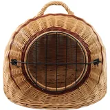 Weidenkorb Korbhöhle mit Gitter und Tragegriff – Abmessungen 50x40x45 cm – Transporthöhle – Natürliche Farbe – Hersteller – Ohne Kopfkissen