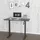 HJH Office Schreibtisch Stand CR Schwarz Computertisch manuell verstellbar