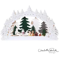 Star Trading Weihnachtsbeleuchtung, Kerzenleuchter Forest Friends', Batterie, Tiermotive, Holz