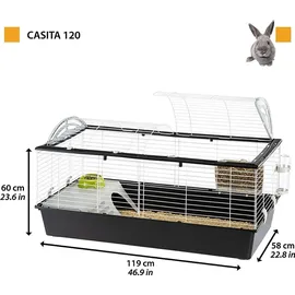 Ferplast Nagerkäfig Casita 120 119 x 58 x 61 cm grau
