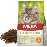 Mera Cats Sensitive Adult Huhn, Trockenfutter für Sensible Katzen, getreidefrei & nachhaltig, Katzentrockenfutter mit hohem Fleischanteil, 10 kg