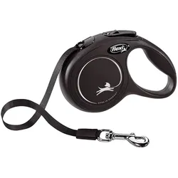 Hunde Leine Flexi New Classic Gurt Schwarz
