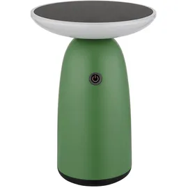 GLOBO Solarlampe Außenleuchte Tischlampe grün LED Gartenleuchte Touchdimmer Balkonlampe, Aluminium Kunststoff, 10w 500lm Warmweiß, Dxh 16 x 22,5 cm