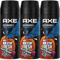 Axe Skateboard & Fresh Roses Bodyspray 3x150 ml