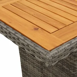 vidaXL Garten-Essgruppe 7-tlg. Grau